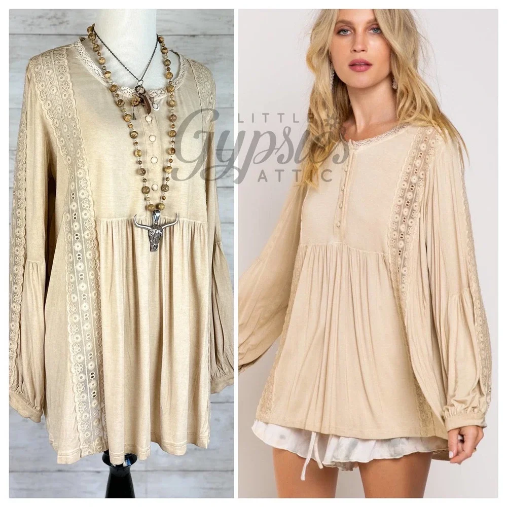POL Sand Castles Lace Tunic - Picture 10 of 13